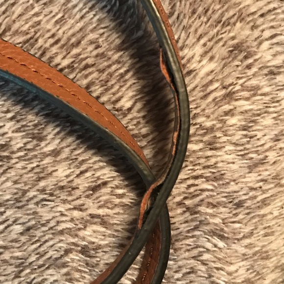 Dana Buchman Red and Navy Striped Purse Bag - Picture 7 of 8